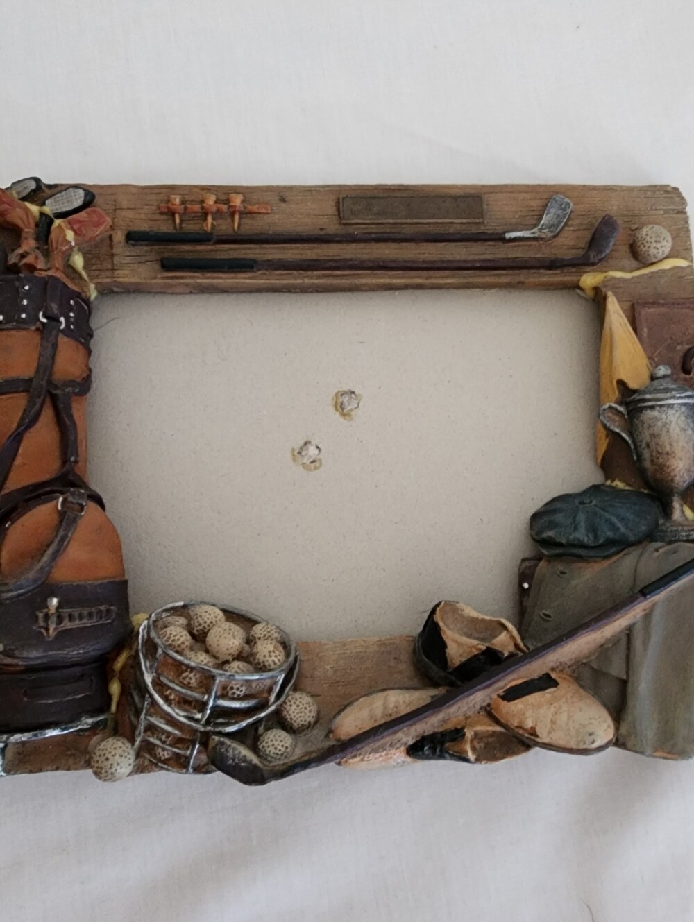 Golf Themed Decorative Photo Frame - Brown and Tan "Highland Ridge" 4×6 Pictures